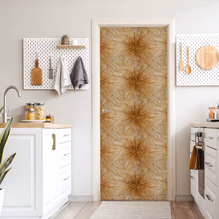 Deursticker - Explosie - Abstract - Goud - Wit — 7