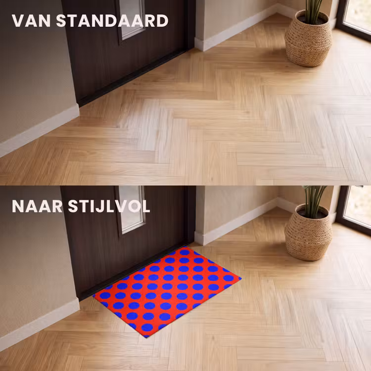 Deurmat - Dots - Klassiek - Rood — 3