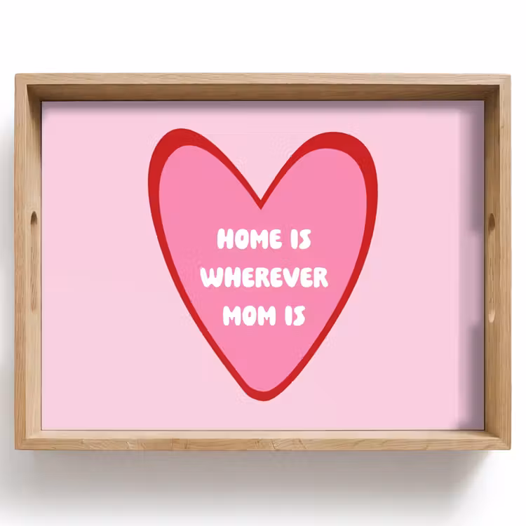 Dienblad - Quote - Moeder - Roze — 1