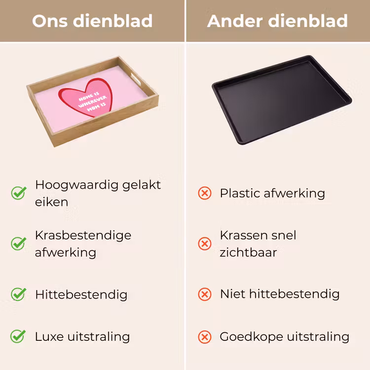 Dienblad - Quote - Moeder - Roze — 3