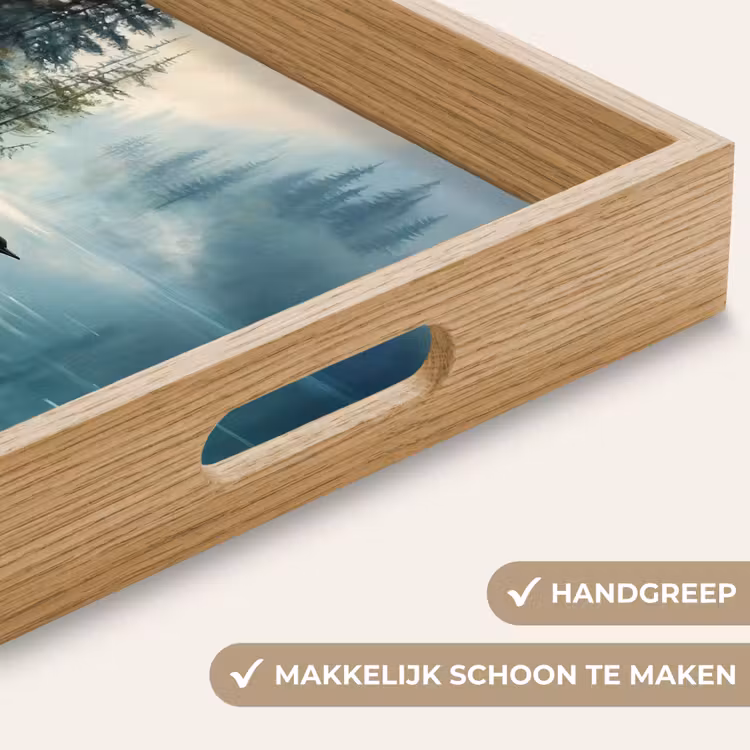 Dienblad - Bos - Water - Eenden - Mistig — 5