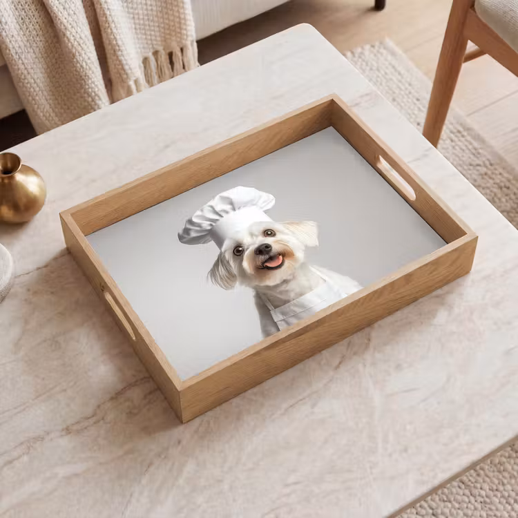 Dienblad - Hond - Wit - Kok — 2
