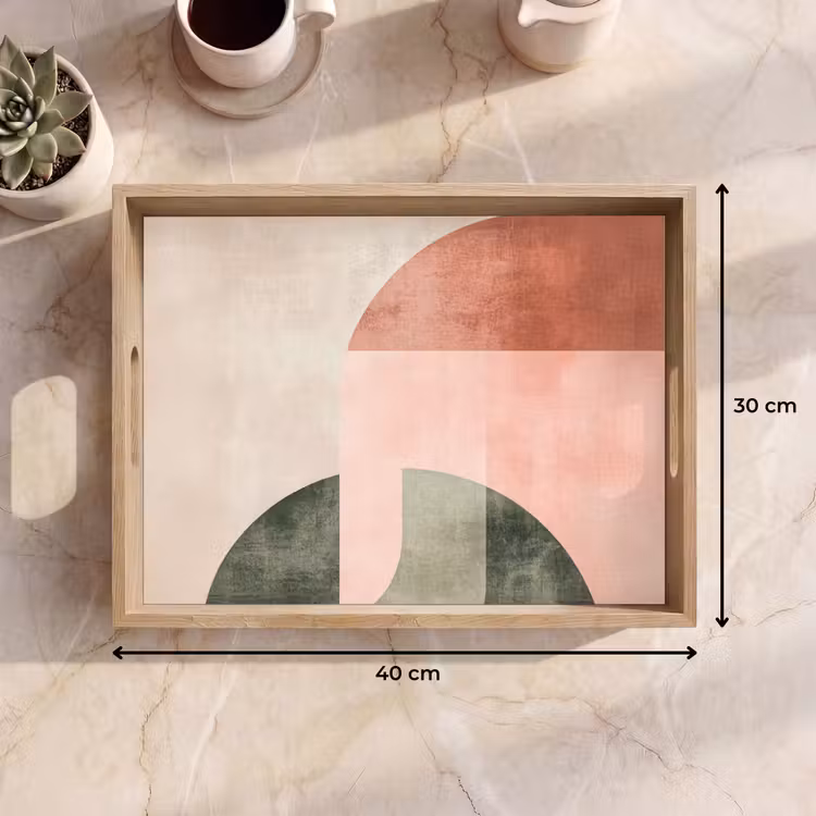 Dienblad - Cirkel - Abstract - Roze — 9