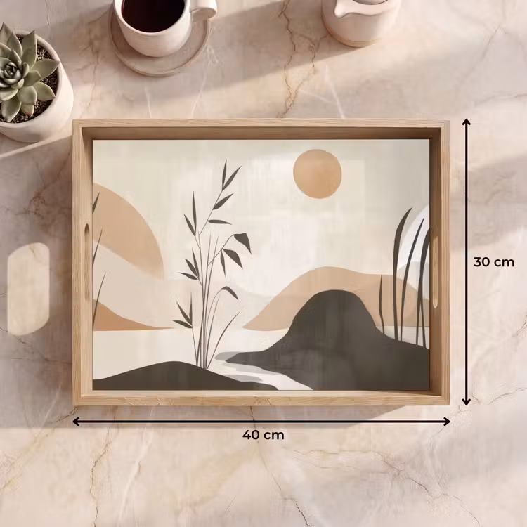 Dienblad - Japandi - Landschap - Beige — 9
