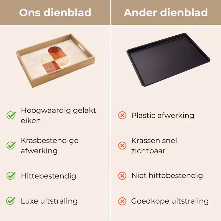 Dienblad - Bogen - Beige - Vormen — 3