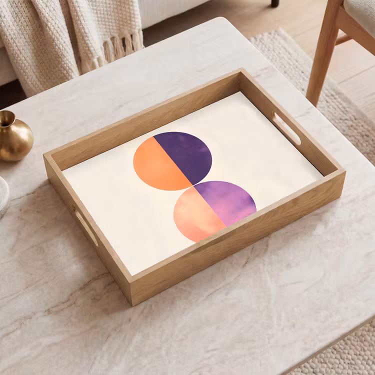 Dienblad - Abstract - Cirkels - Paars — 2