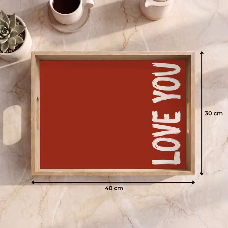 Dienblad - Schuin - Loveyou - Rood — 9