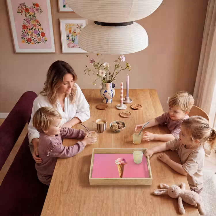 Dienblad - Hoorntje - Schepijs - Roze — 7