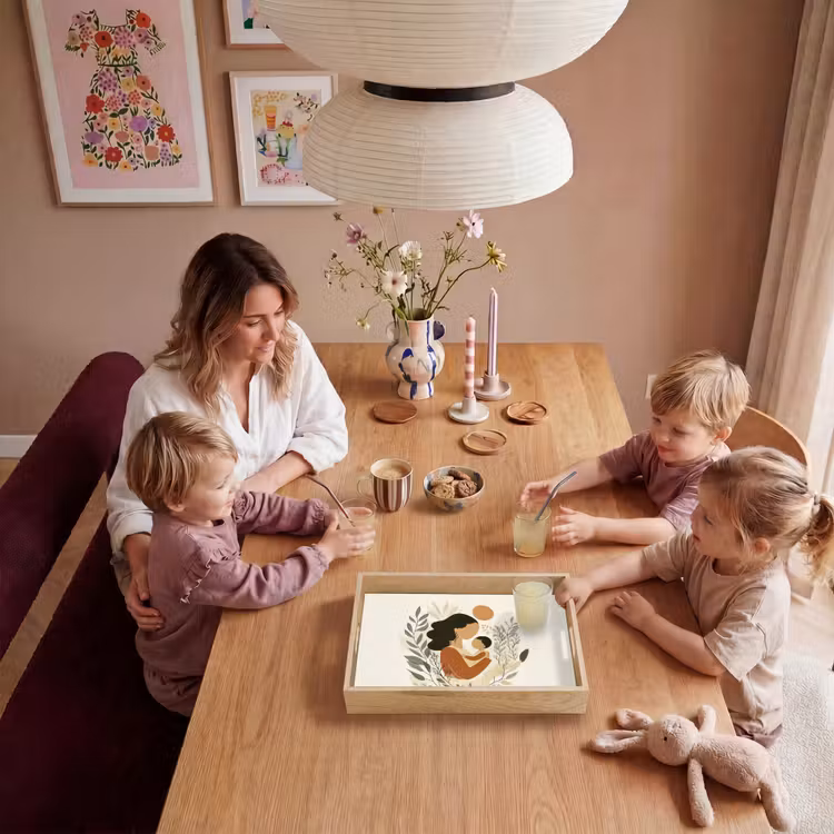 Dienblad - Illustratie - Moeder - Kind - Liefdevol — 7