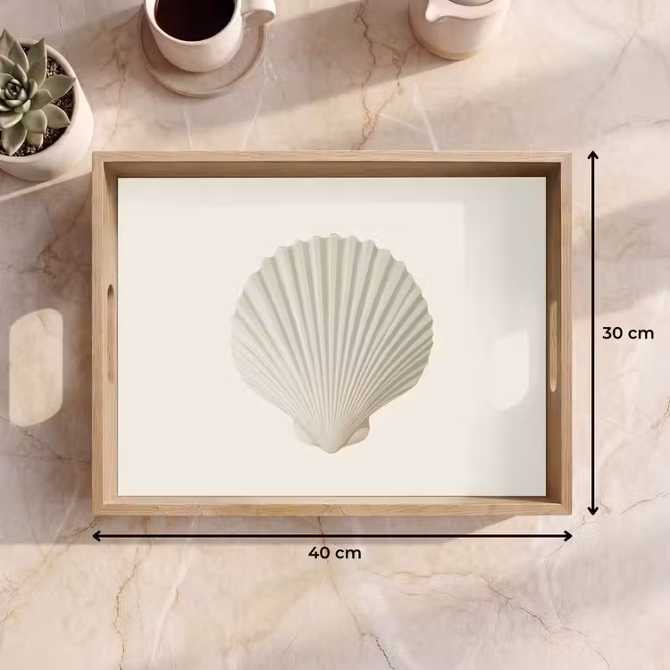 Dienblad - Schelp - Minimalistisch - Wit — 9