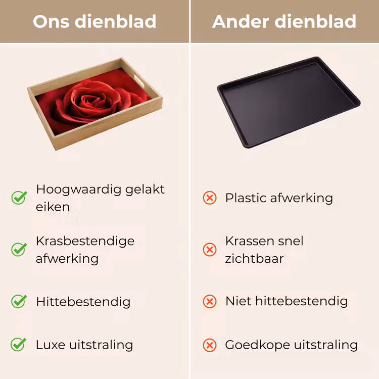 Dienblad - Rood - Roos - Romantisch — 3