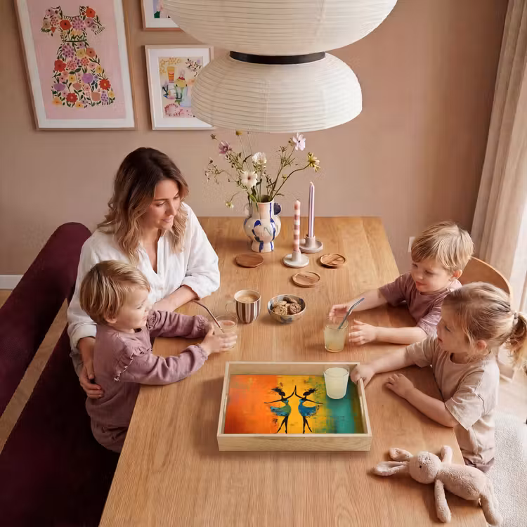 Dienblad - Dansen - Vrouwen - Verfstructuur — 7
