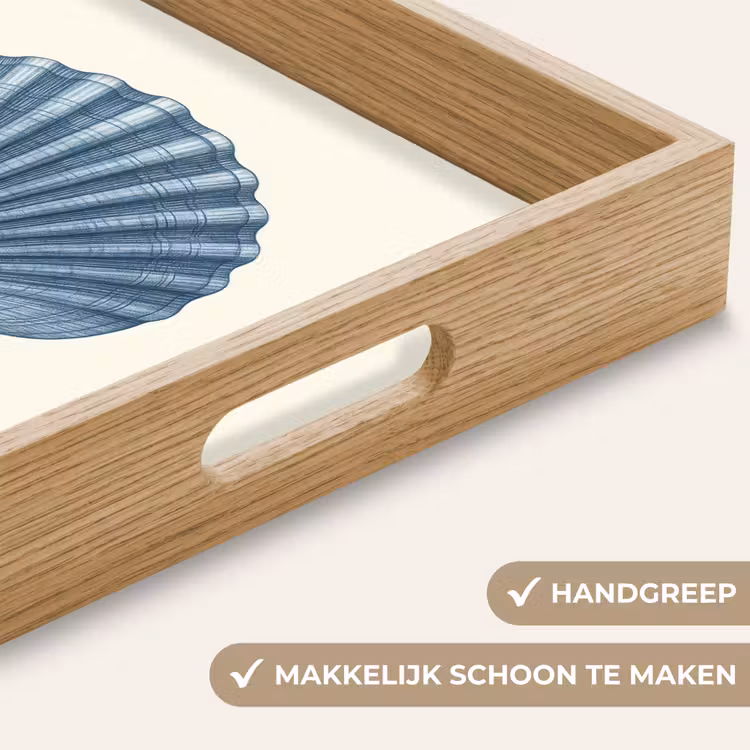Dienblad - Ribbels - Blauw - Schelp — 5