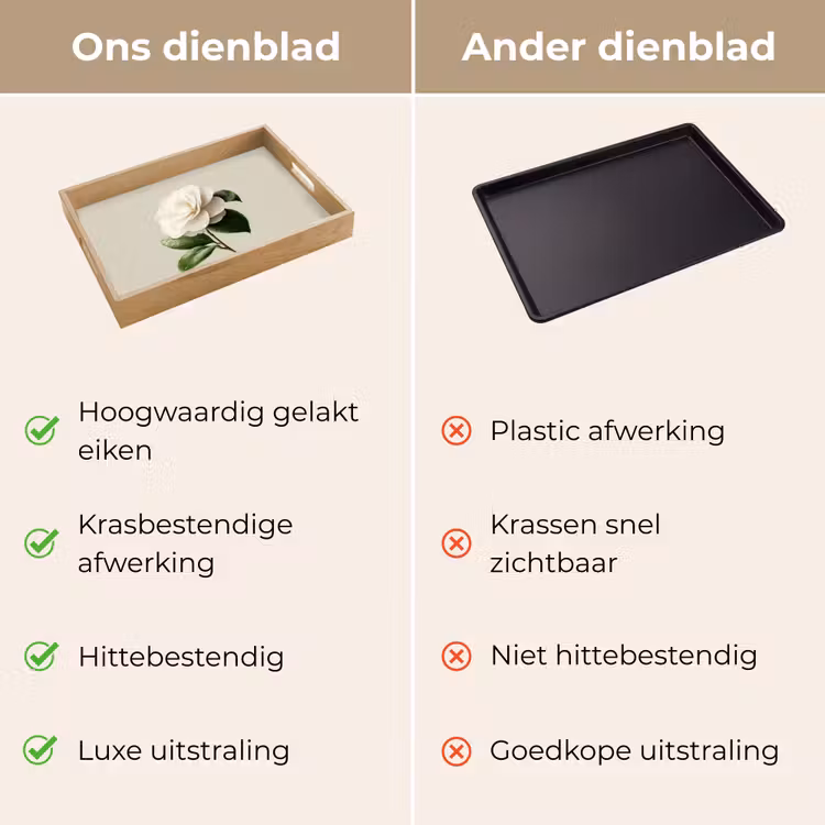 Dienblad - Cameliabloem - Wit - Groen — 3
