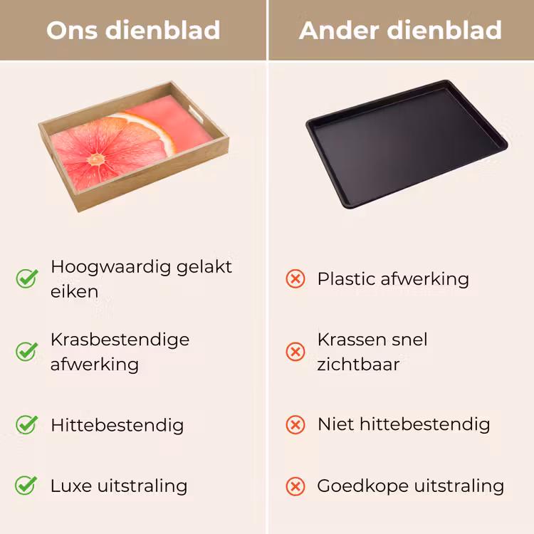 Dienblad - Grapefruit - Roze - Levendig — 3