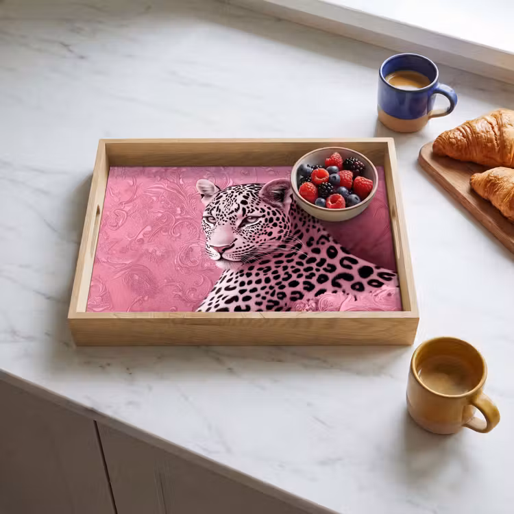 Dienblad - Panter - Luxe - Roze — 4
