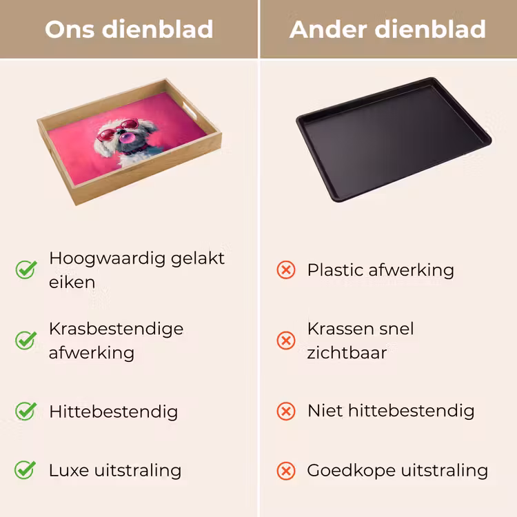 Dienblad - Pink - Hond - Bubbel — 3