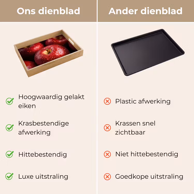 Dienblad - Rood - Appels - Fruit — 3
