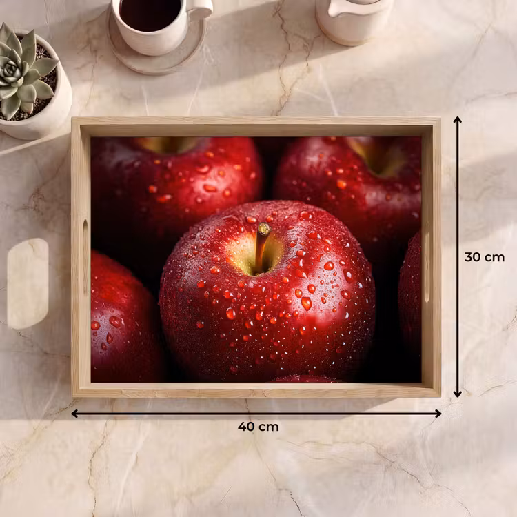 Dienblad - Rood - Appels - Fruit — 9