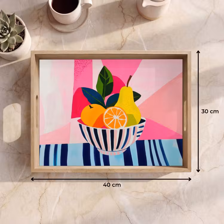 Dienblad - Fruit - Abstracte achtergrond - Roze — 9