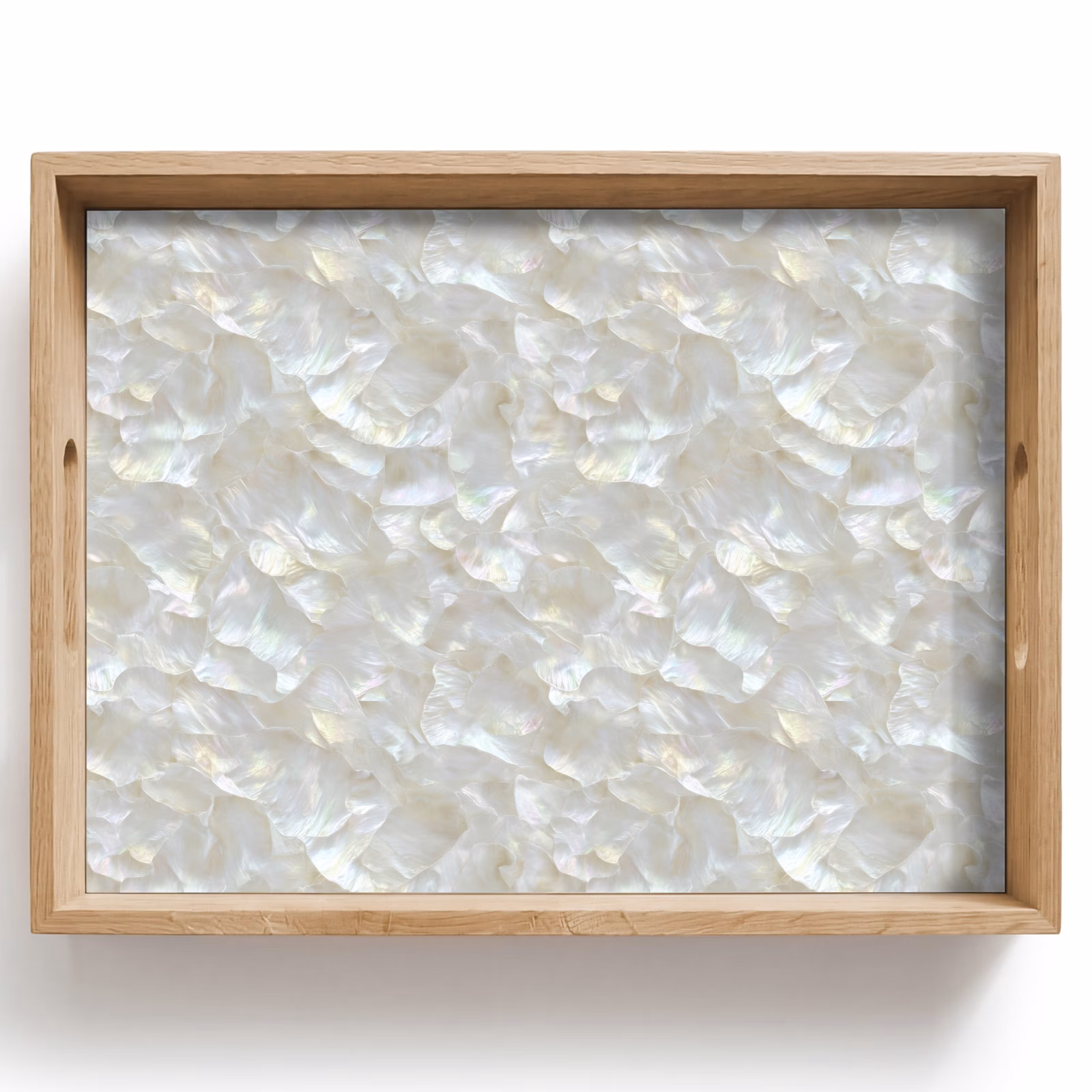 Dienblad - Parelmoerglans - Wit - Schelp — 1