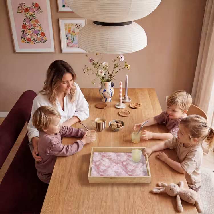 Dienblad - Roze - Kwartsmarmer - Aders — 7