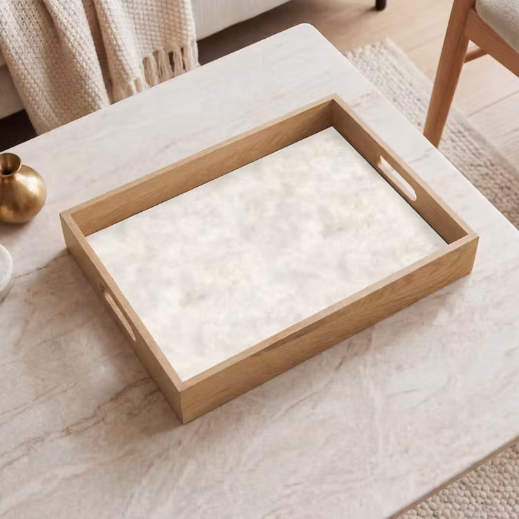 Dienblad - Crèmebeige - Marmer - Aders — 2