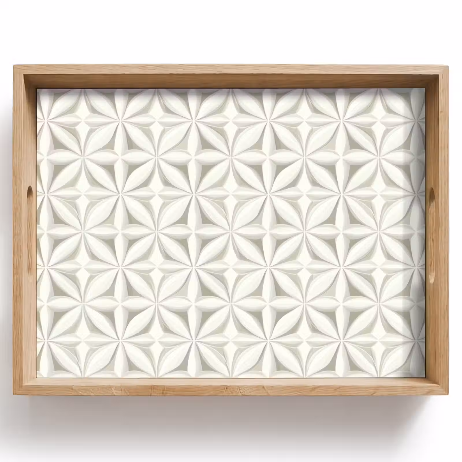 Dienblad - Abstract - Structuur - Grijs - Wit — 1