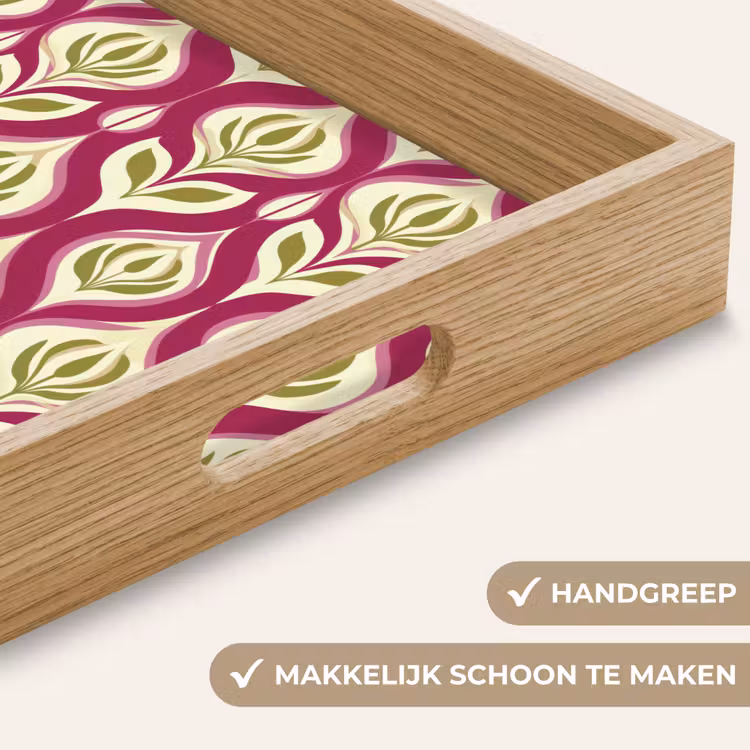 Dienblad - Retro - Floraal - Paars — 5