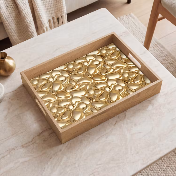 Dienblad - Abstract - Modern - Goud — 2
