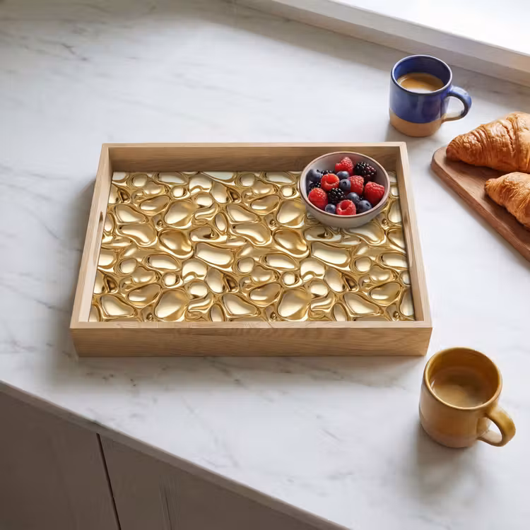 Dienblad - Abstract - Modern - Goud — 4