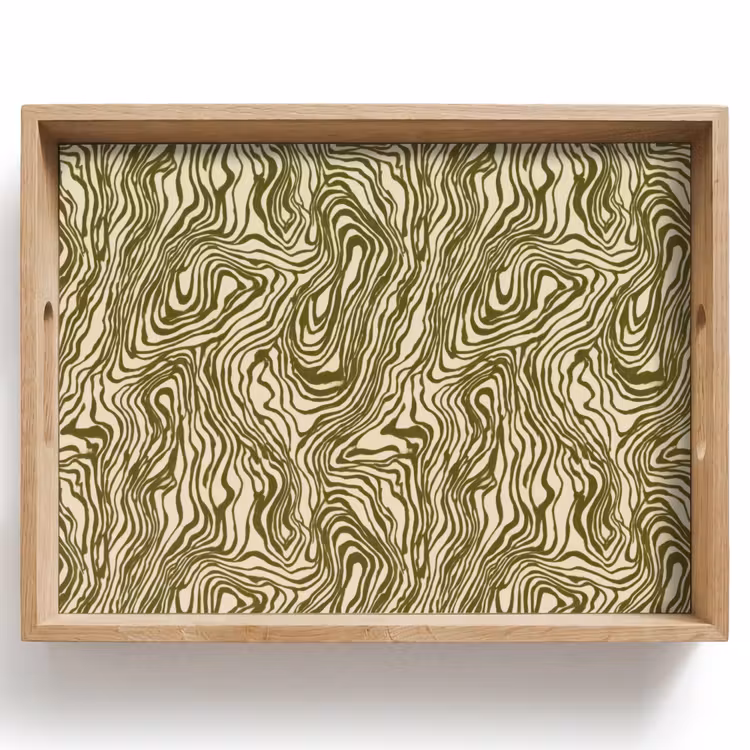 Dienblad - Abstract - Marmer - Groen — 1