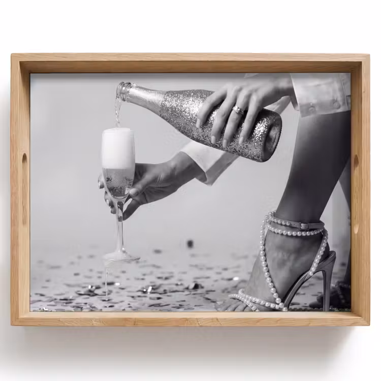 Dienblad - Feestelijk - Champagne - Discobal — 1