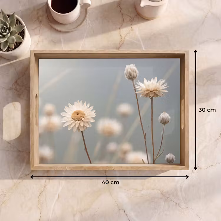 Dienblad - Strobloemen - Wit - Daglicht — 9