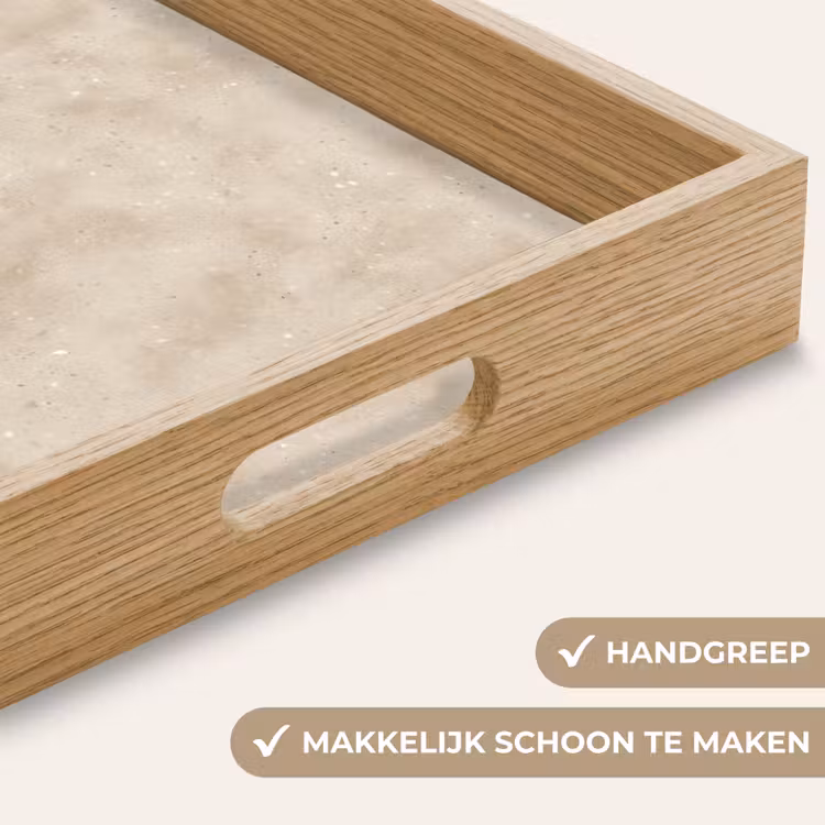 Dienblad - Structuur - Spikkels - Beige — 5