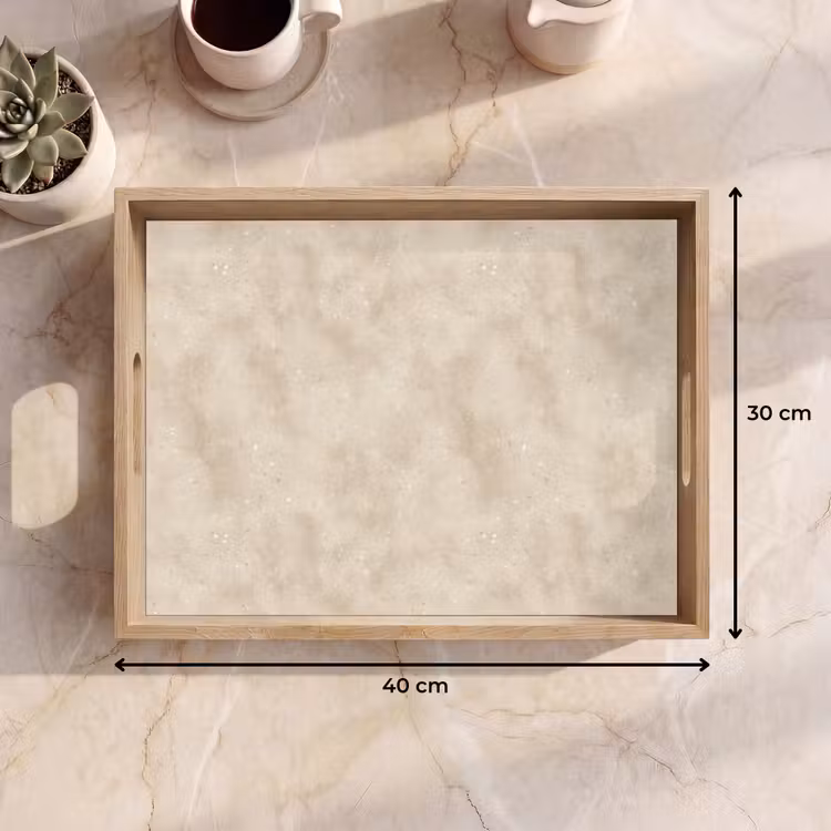 Dienblad - Structuur - Spikkels - Beige — 9
