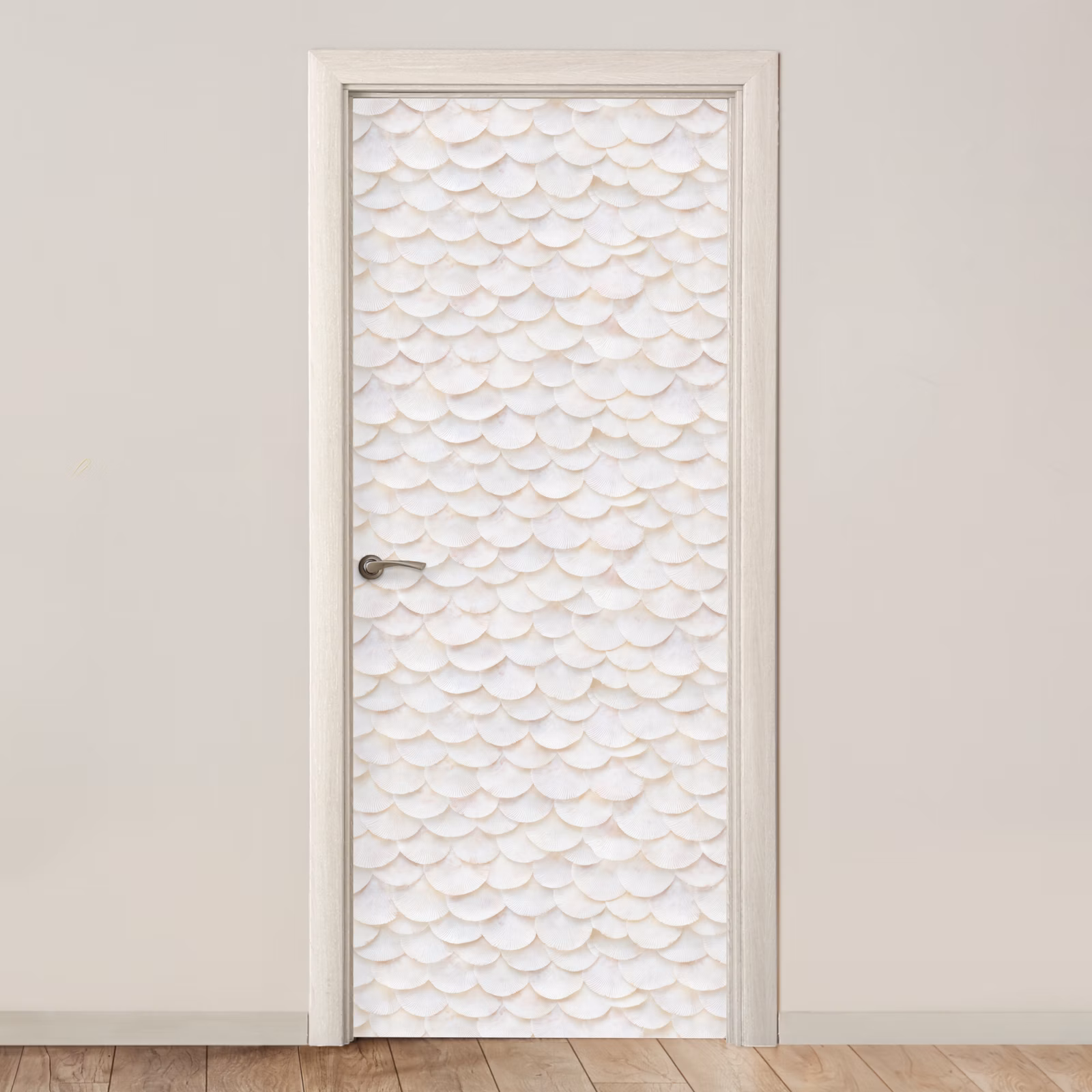 Deursticker - Schubben - Wit - Elegant — 1