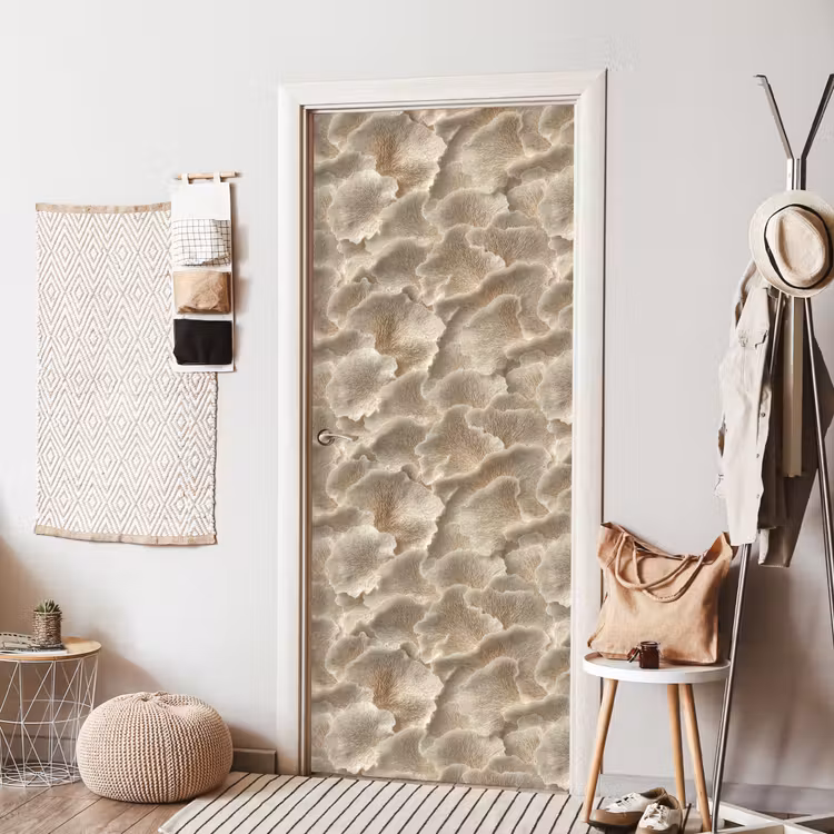 Deursticker - Waaierstructuren - Beige - Vezeltextuur — 8