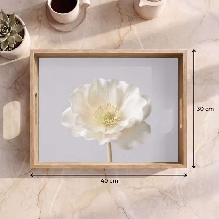 Dienblad - Bloem - Minimalistisch -Wit — 9
