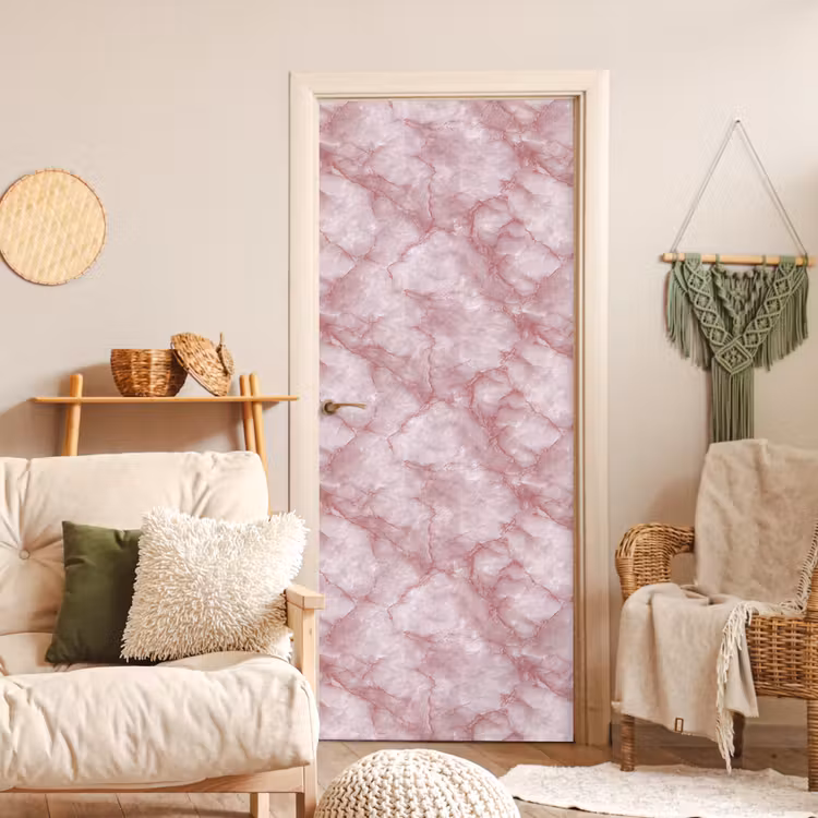 Deursticker - Roze - Kwartsmarmer - Aders — 4