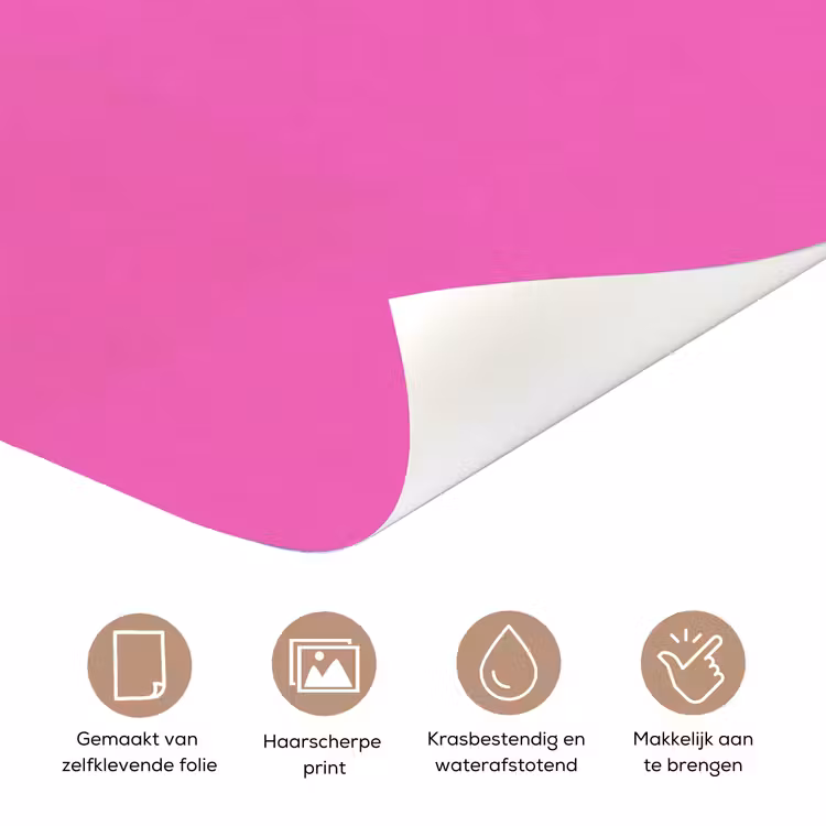 Deursticker - Smiley - Vrolijk - Roze — 3