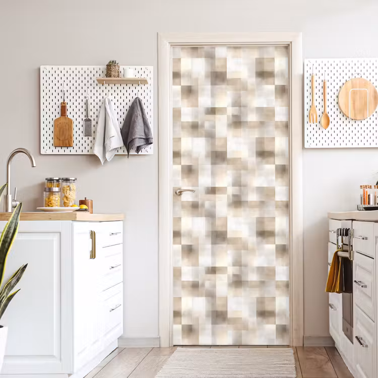 Deursticker - Textuur - Linnen - Beige — 7