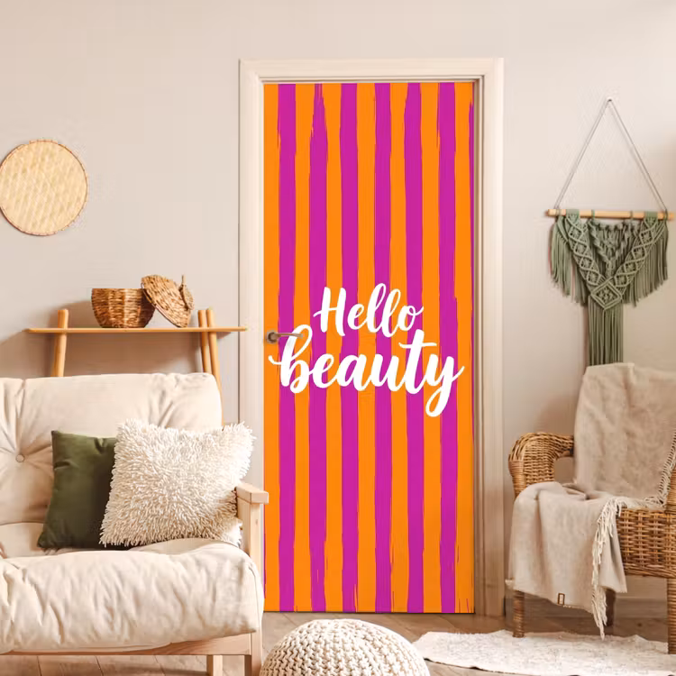 Deursticker - Modern - Hello - Oranje — 4