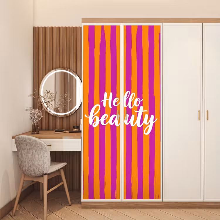 Deursticker - Modern - Hello - Oranje — 5