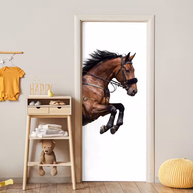 Deursticker - Paard - Springen - Modern — 6