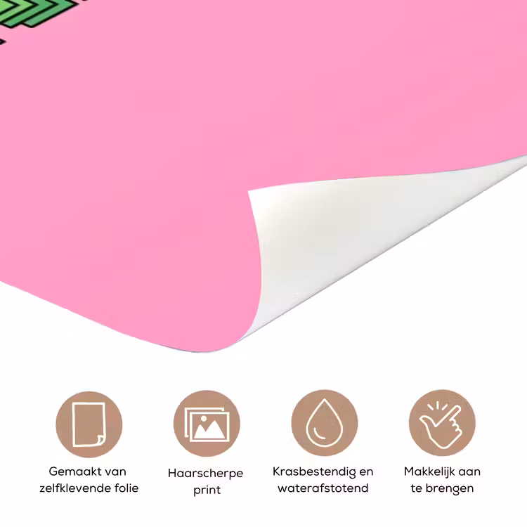 Deursticker - Tekst - Bold - Roze — 3
