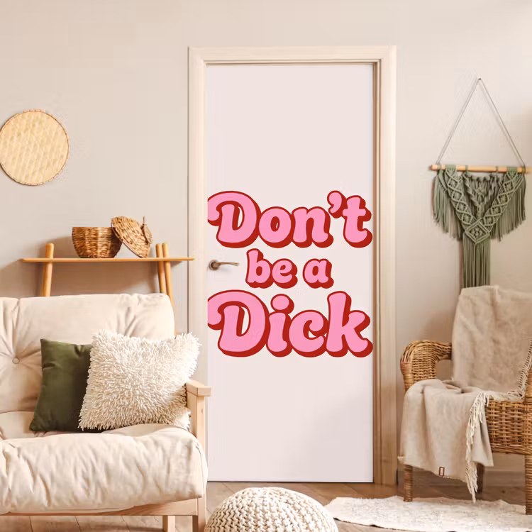 Deursticker - Tekst - Boodschap - Roze — 4