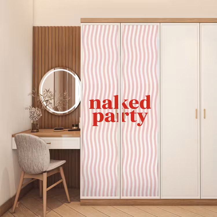 Deursticker - Tekst - Modern - Strepen — 5