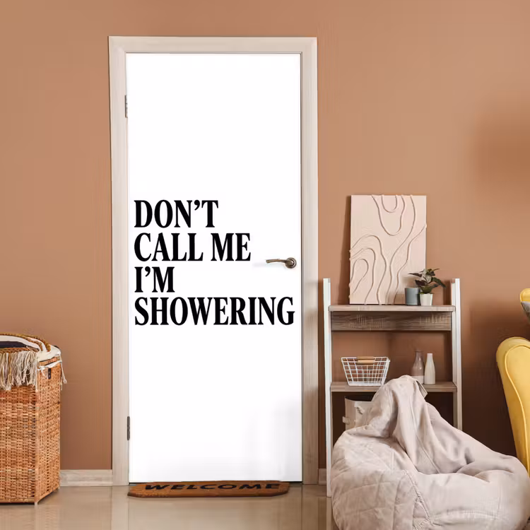 Deursticker - Tekst - Modern - Zwart - Wit — 2