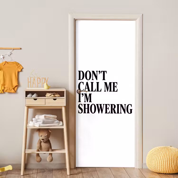 Deursticker - Tekst - Modern - Zwart - Wit — 6